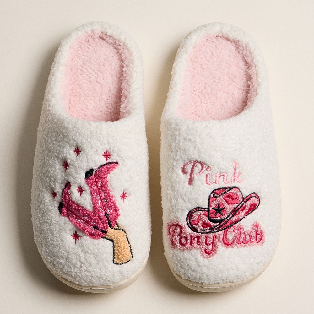 Cozy Pink Pony Club Women's Slippers